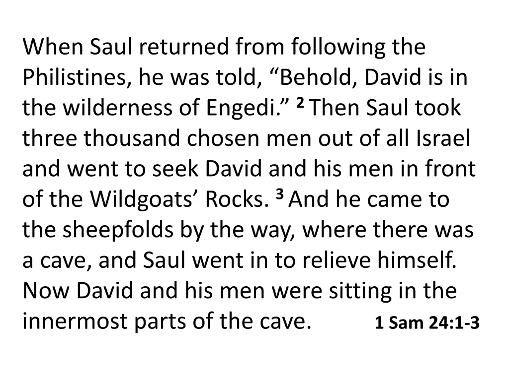 when saul returned from following the philistines