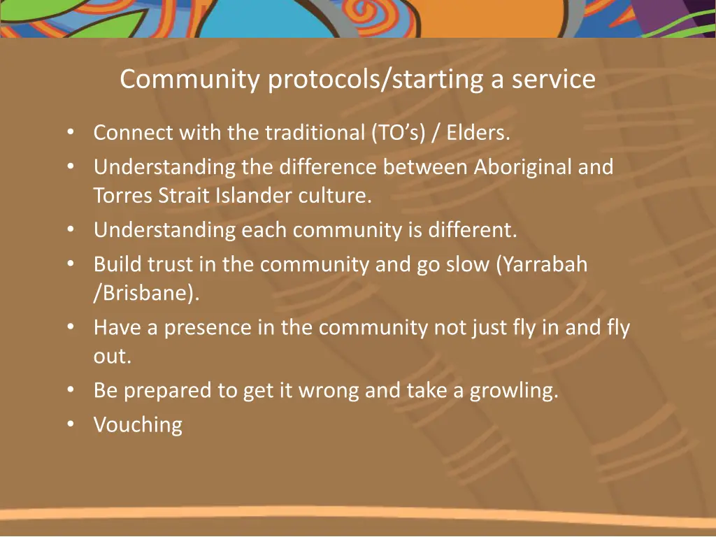 community protocols starting a service