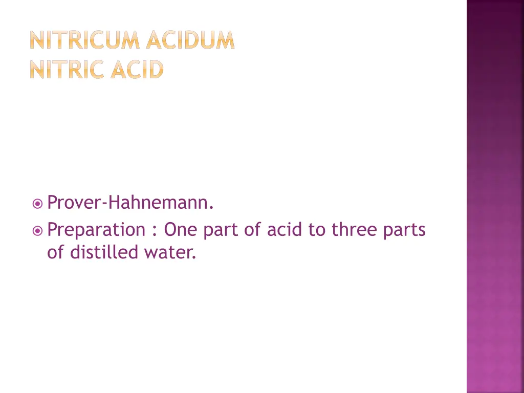 nitricum acidum nitric acid