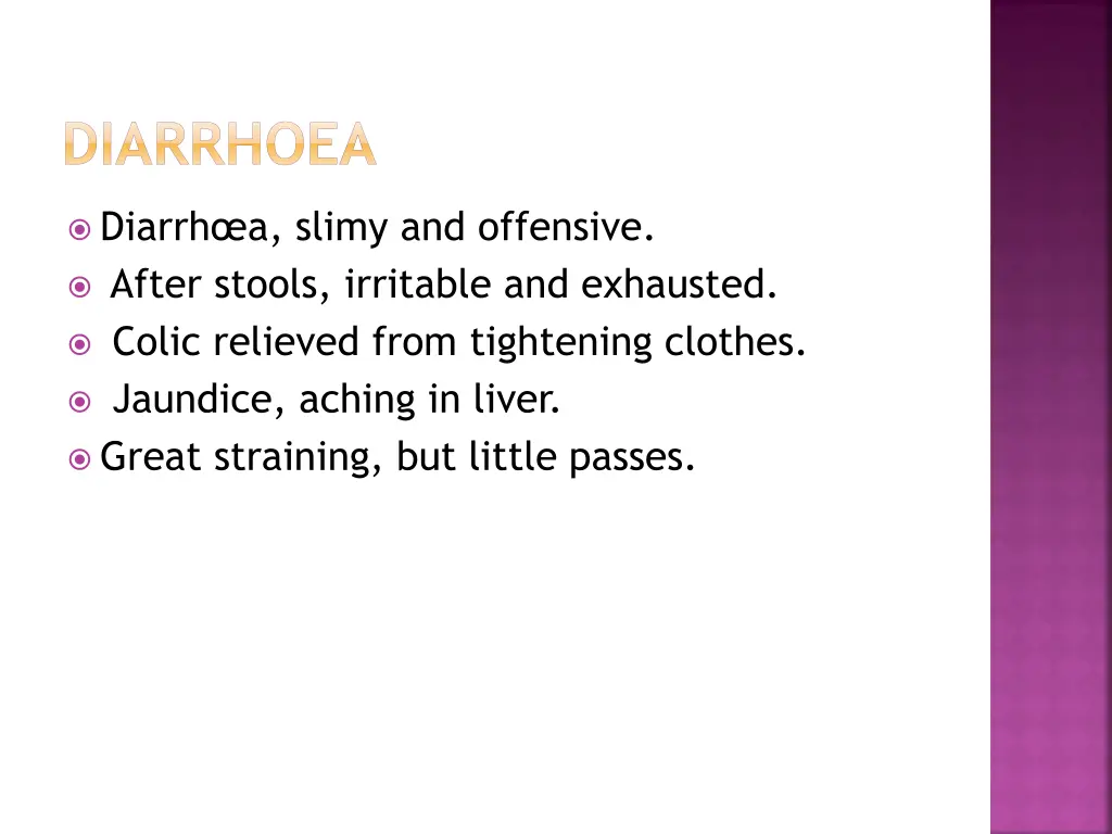diarrhoea