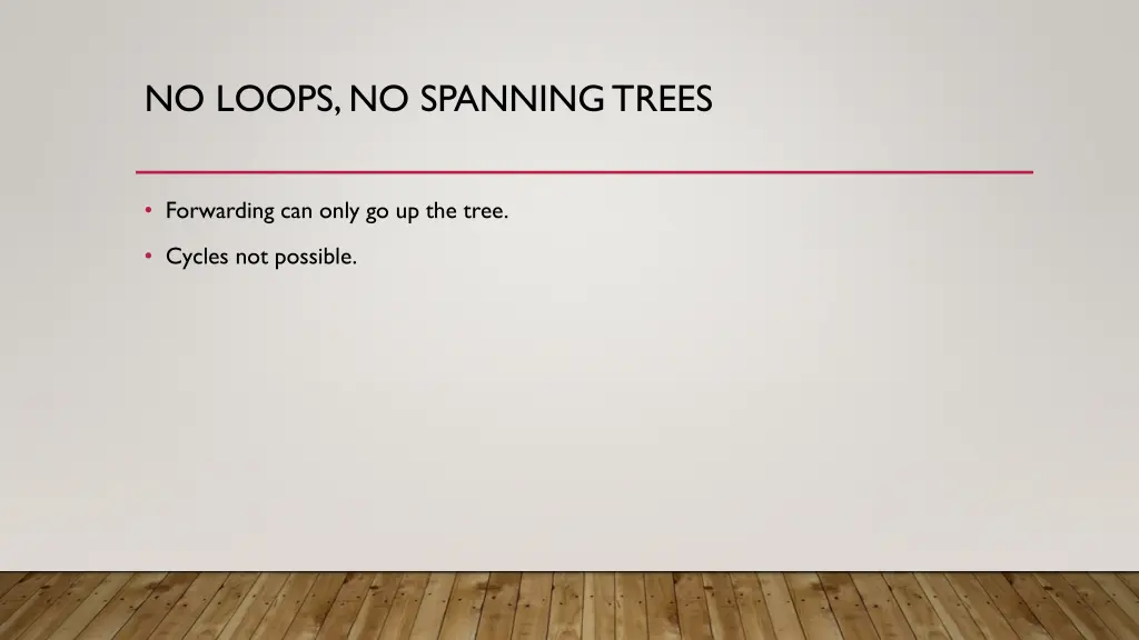 no loops no spanning trees
