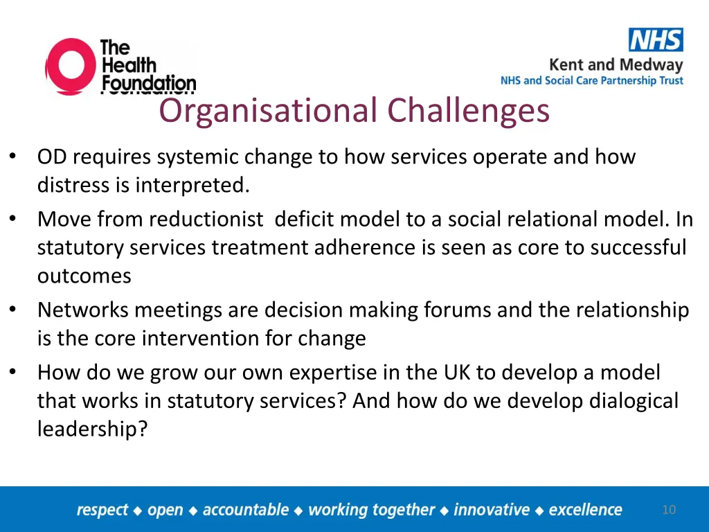 organisational challenges od requires systemic