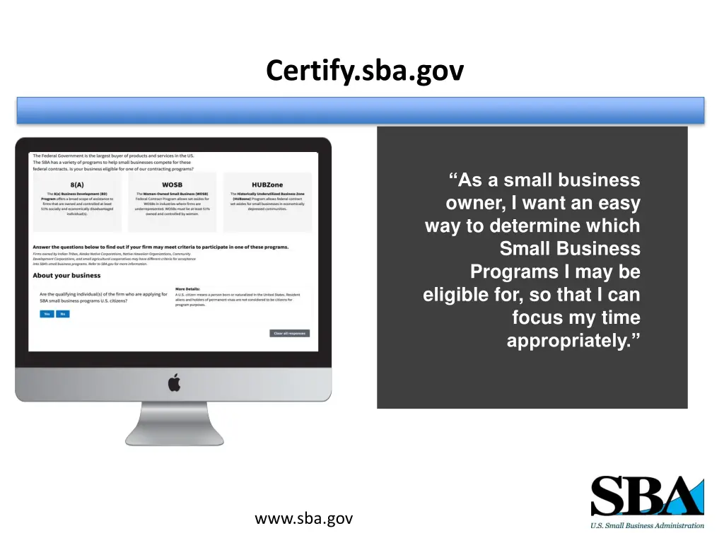 certify sba gov