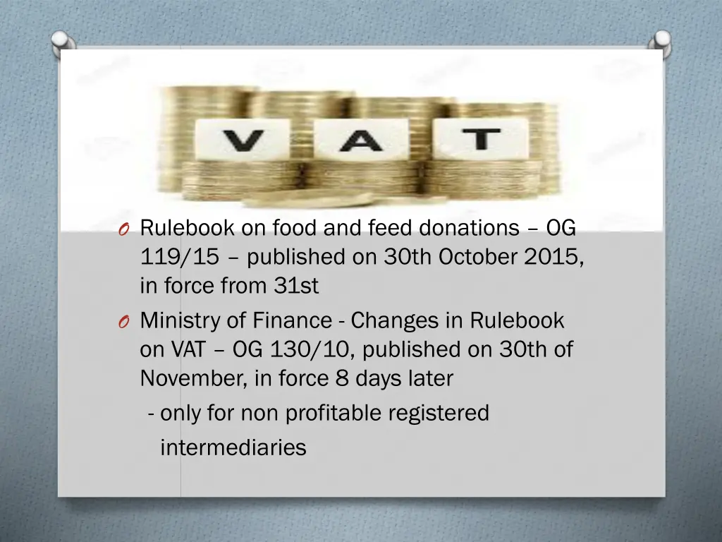 o rulebook on food and feed donations