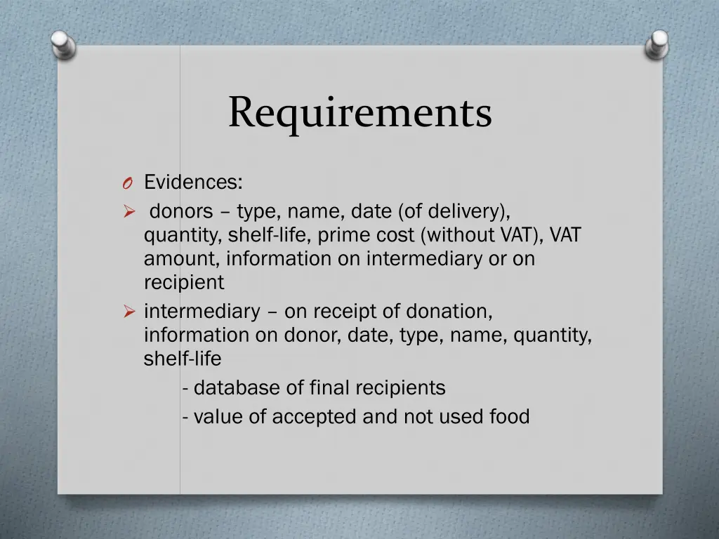 requirements 1