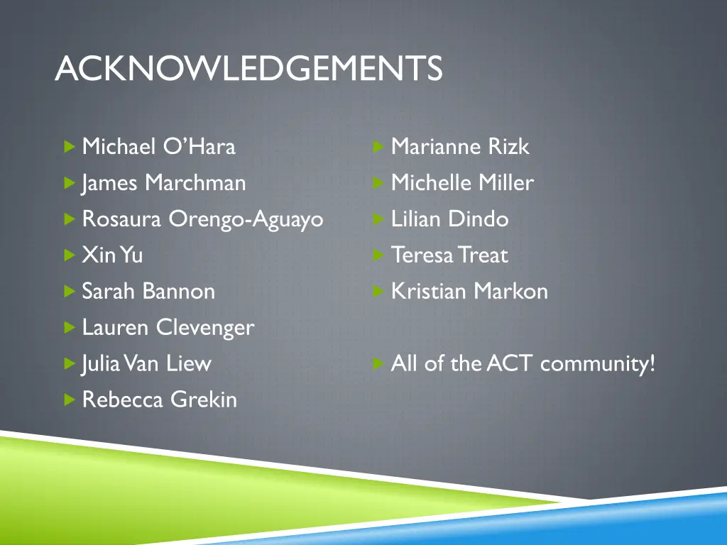 acknowledgements