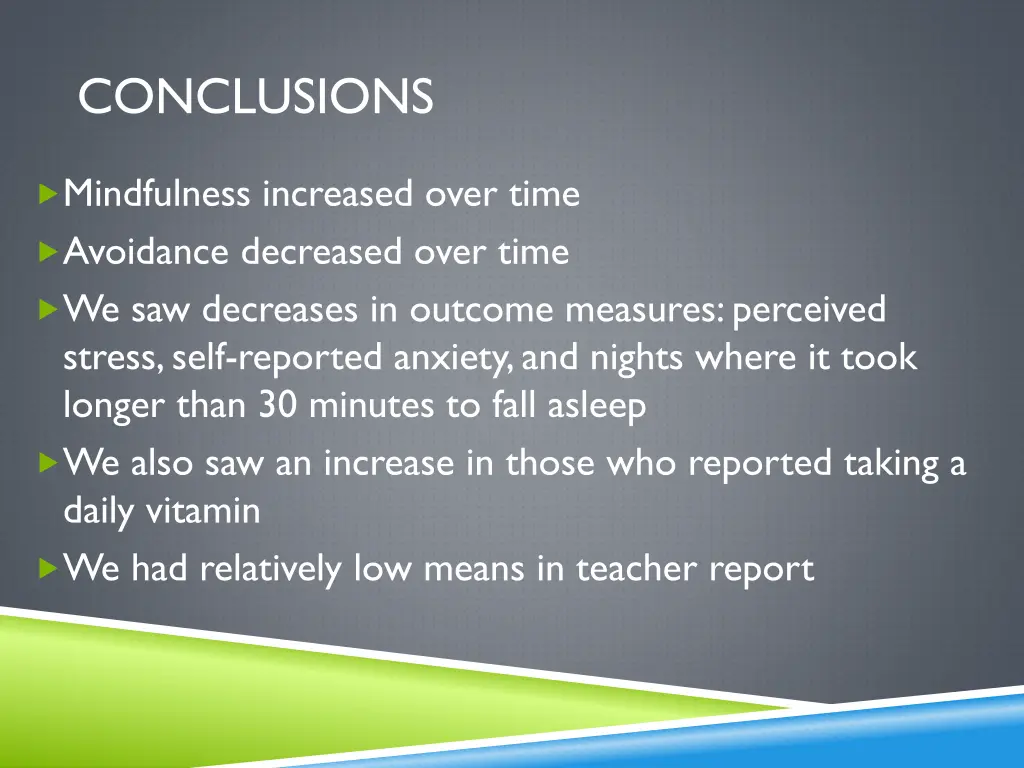 conclusions