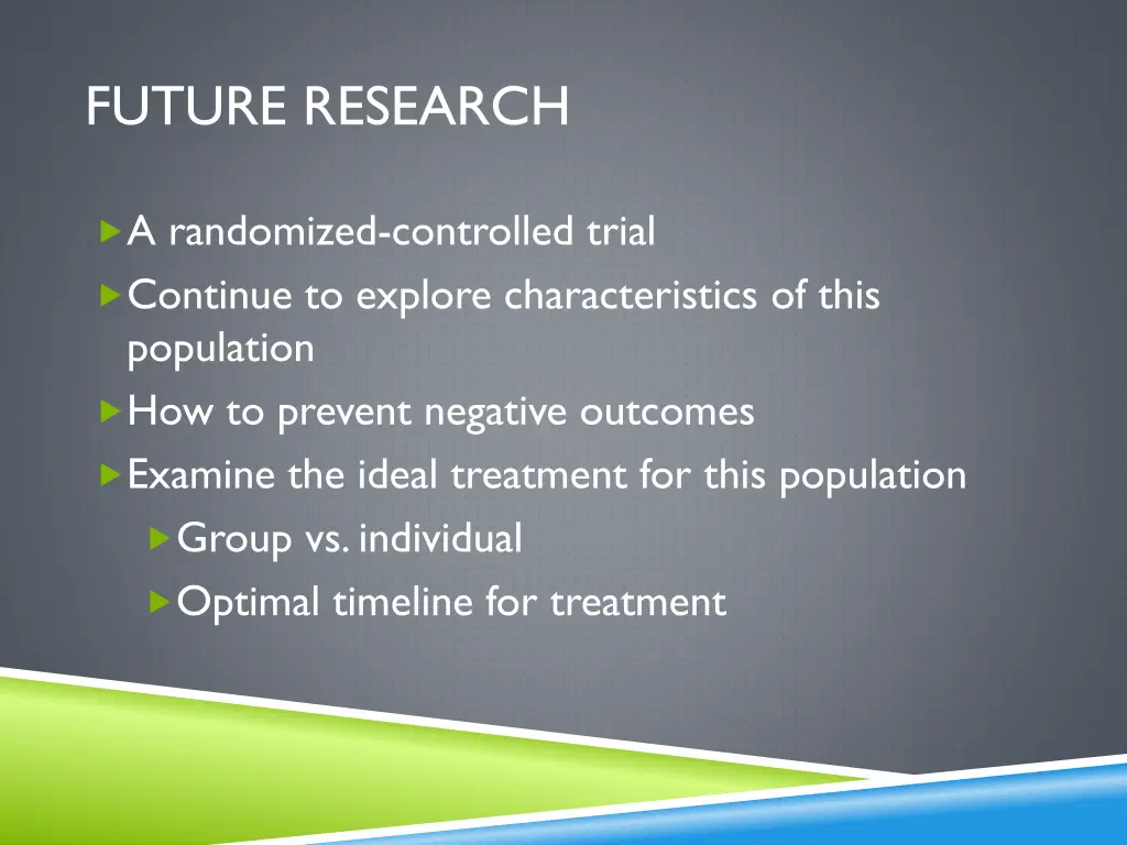 future research