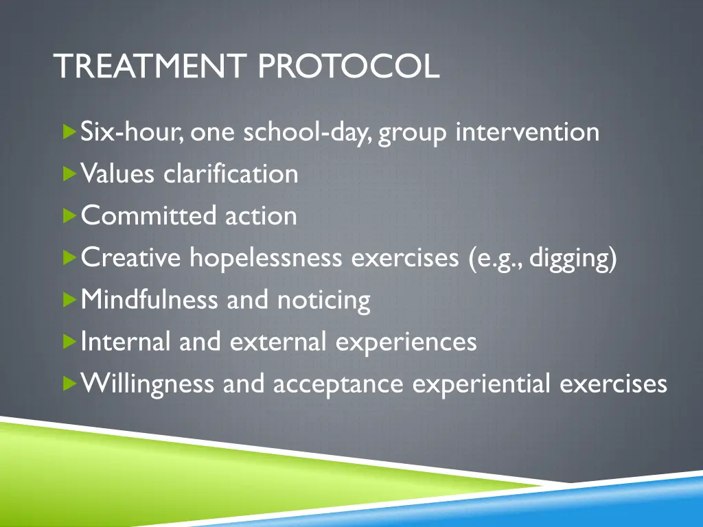 treatment protocol