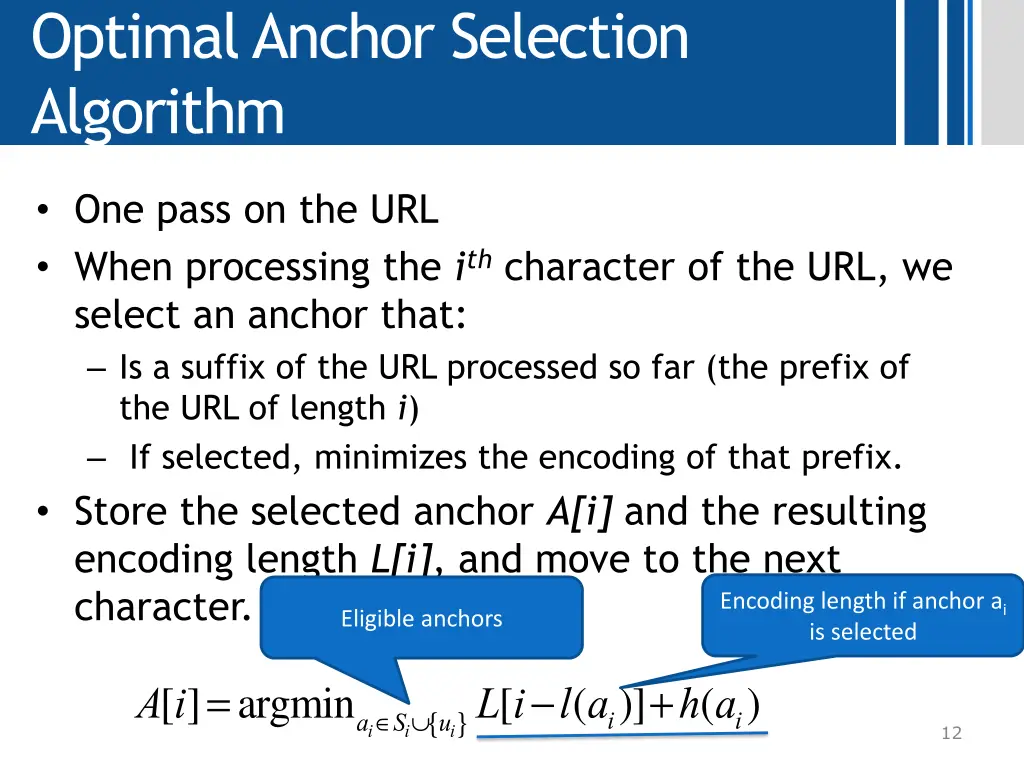 optimal anchor selection algorithm