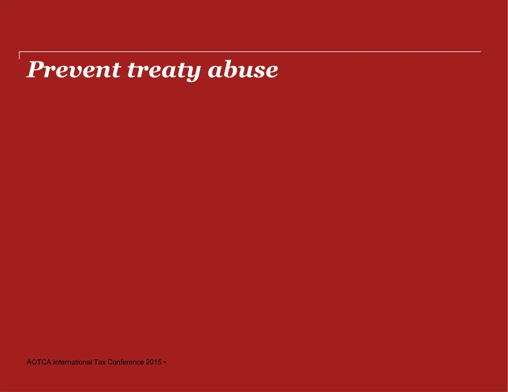 prevent treaty abuse