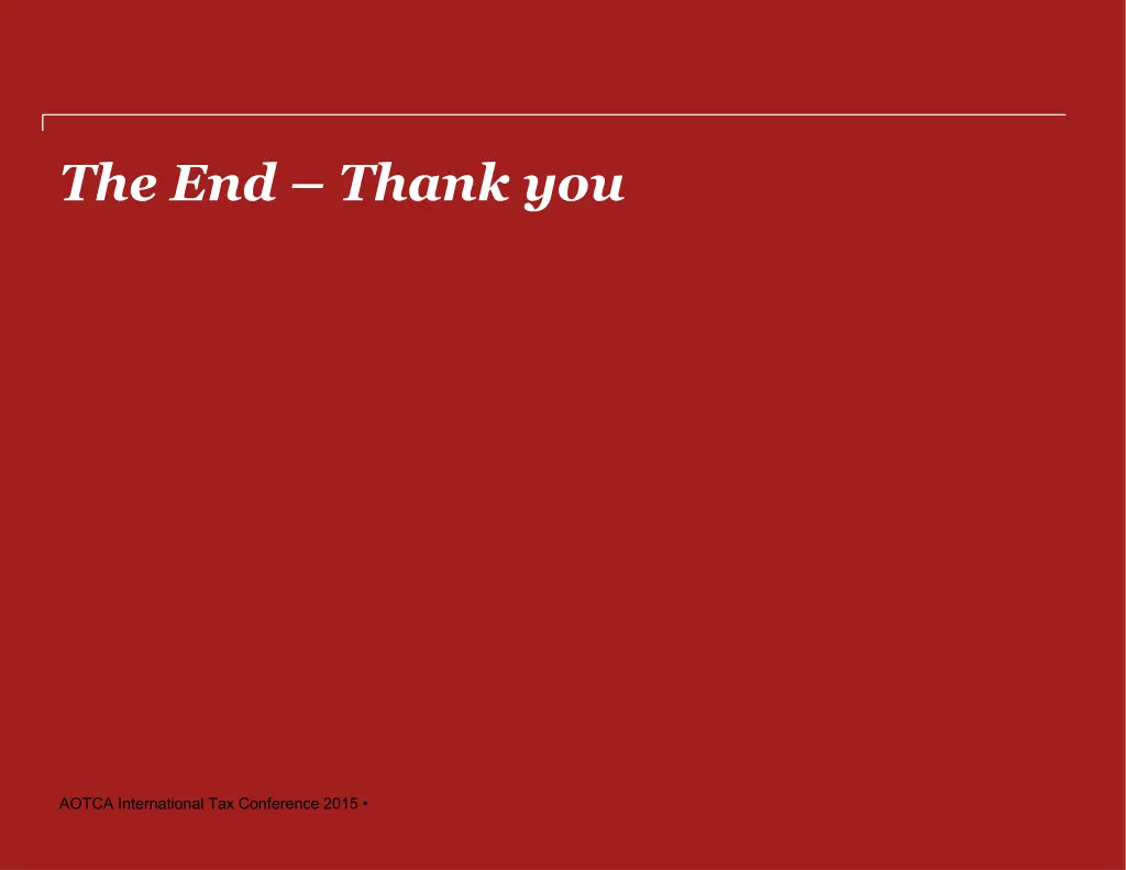 the end thank you