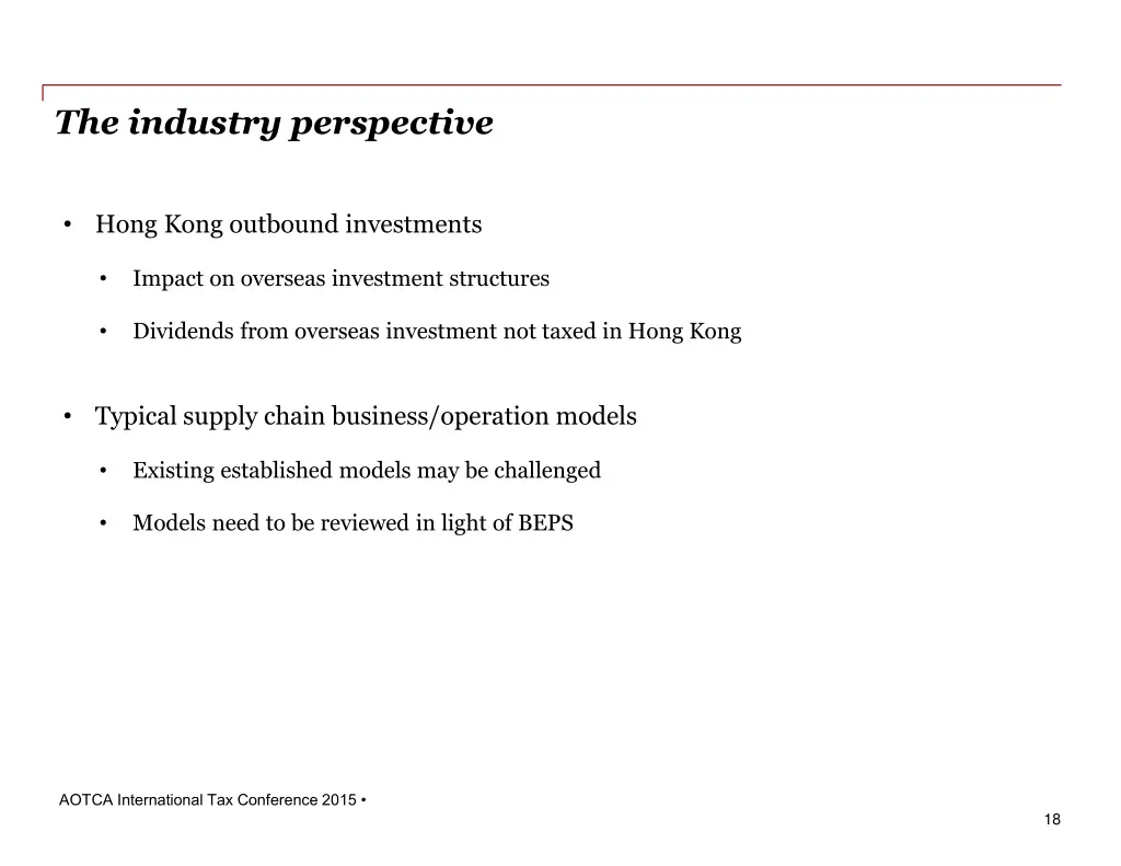 the industry perspective