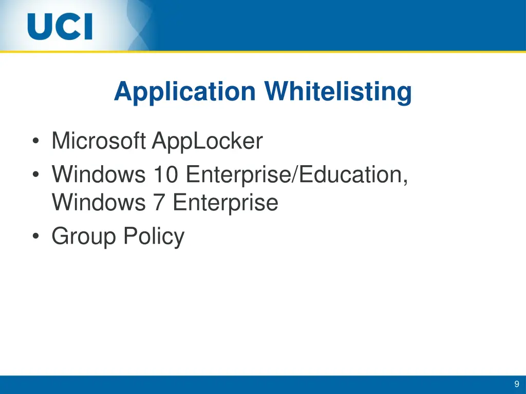 application whitelisting