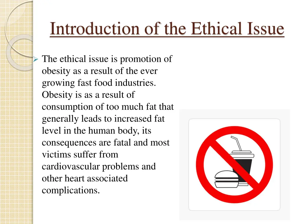 introduction of the ethical issue