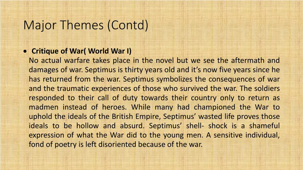 major themes contd 1