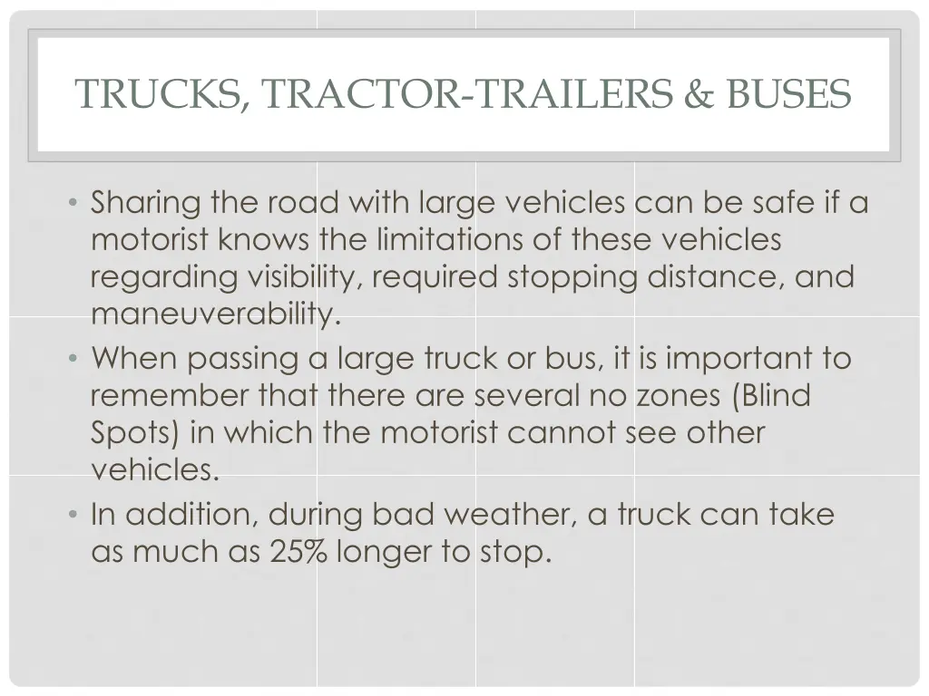 trucks tractor trailers buses