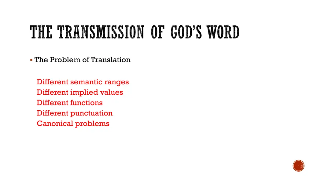 the transmission of god s word 22
