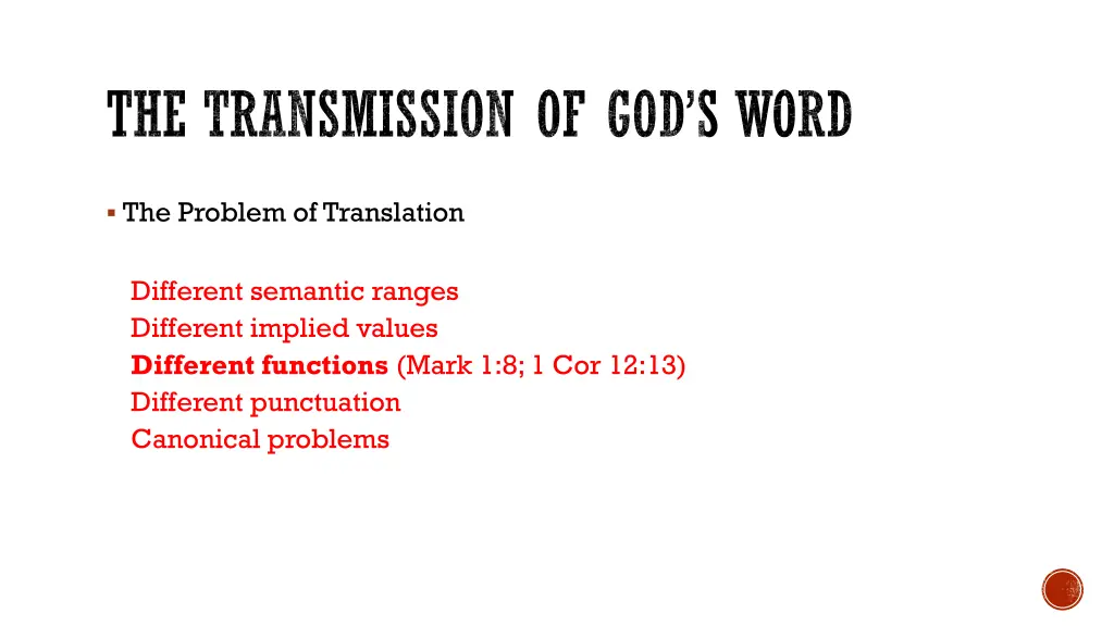 the transmission of god s word 27