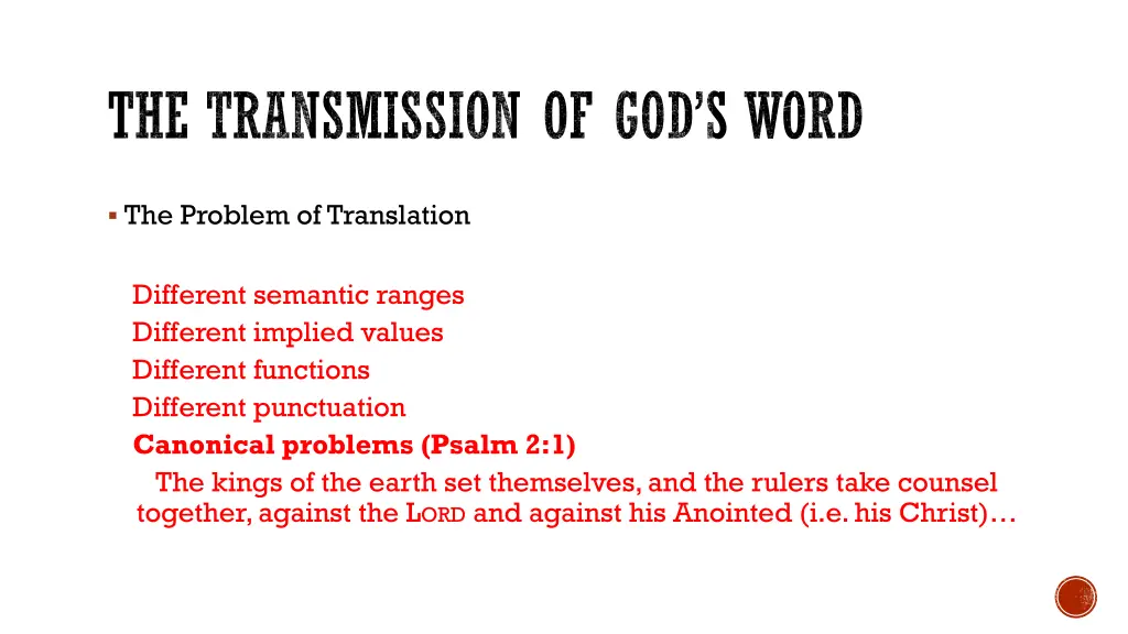 the transmission of god s word 33