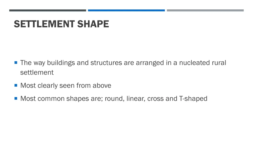 settlement shape