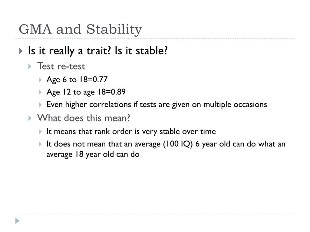 gma and stability