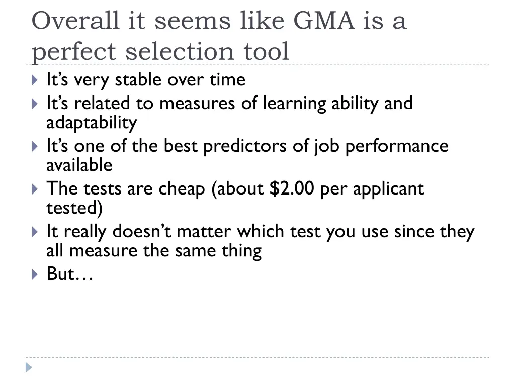 overall it seems like gma is a perfect selection