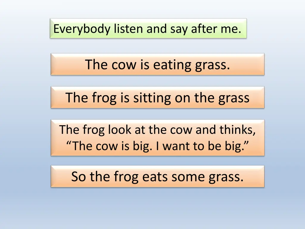 everybody listen and say after me