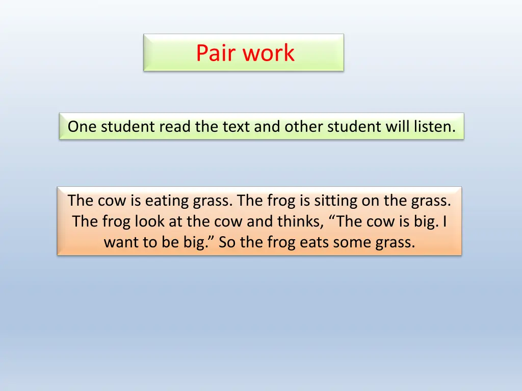 pair work