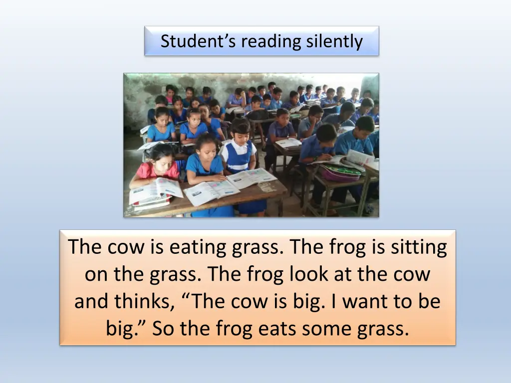 student s reading silently