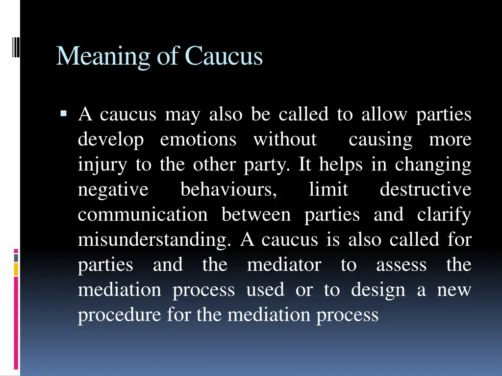 meaningof caucus 1