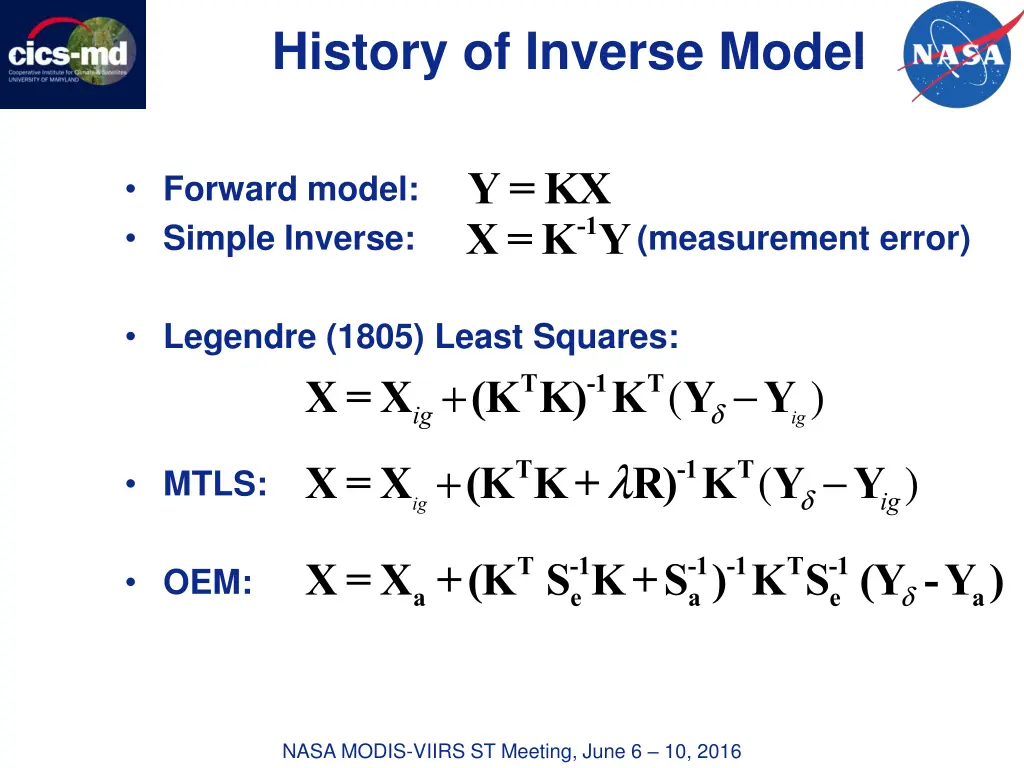 history of inverse model