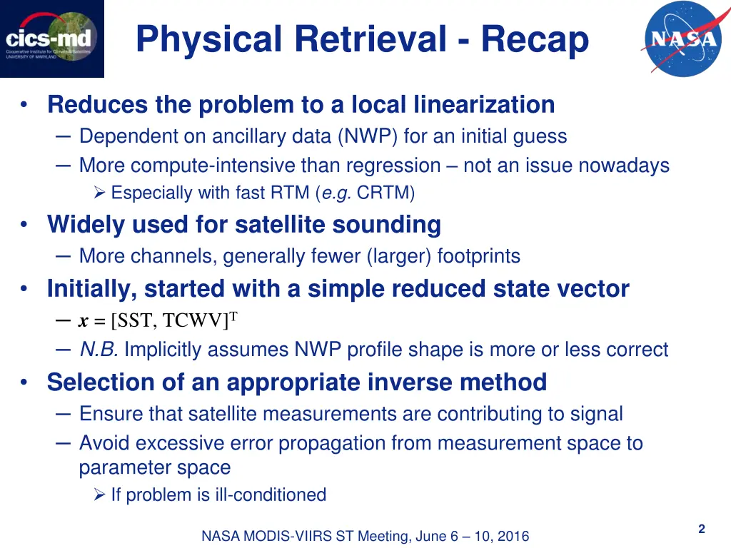 physical retrieval recap