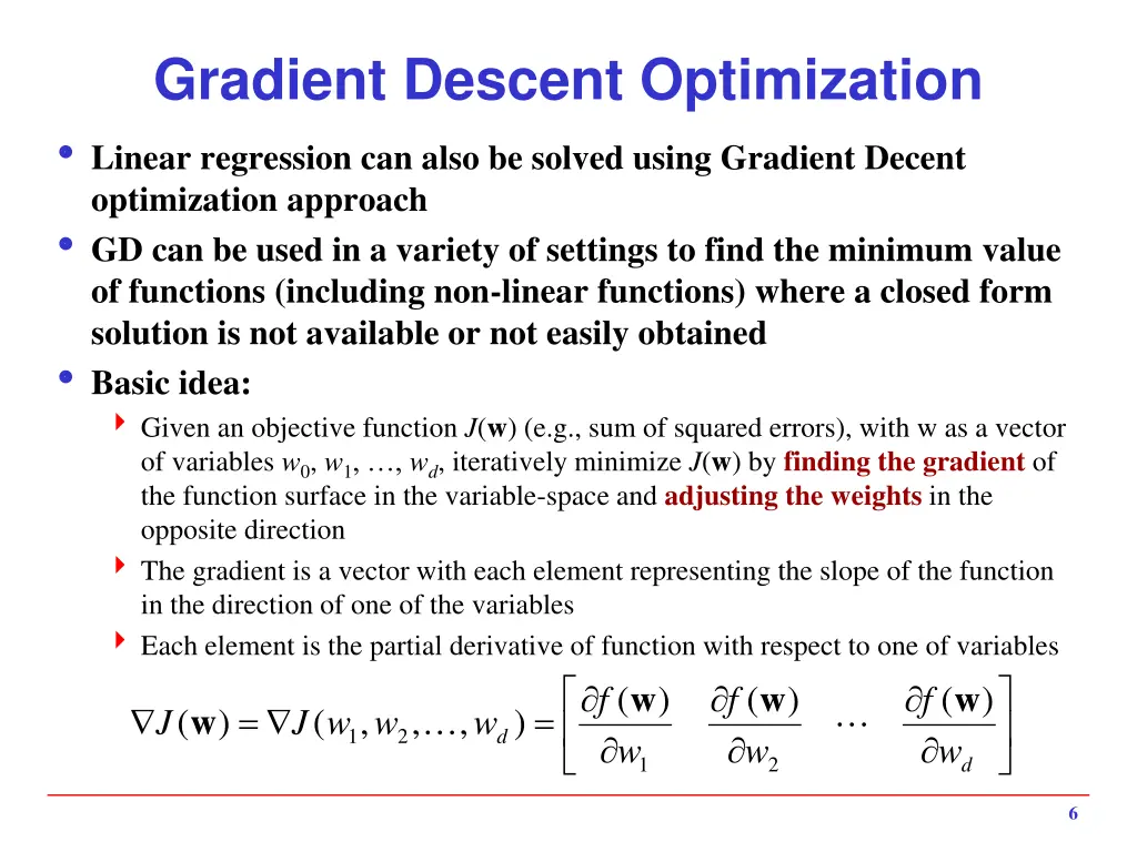 gradient descent optimization