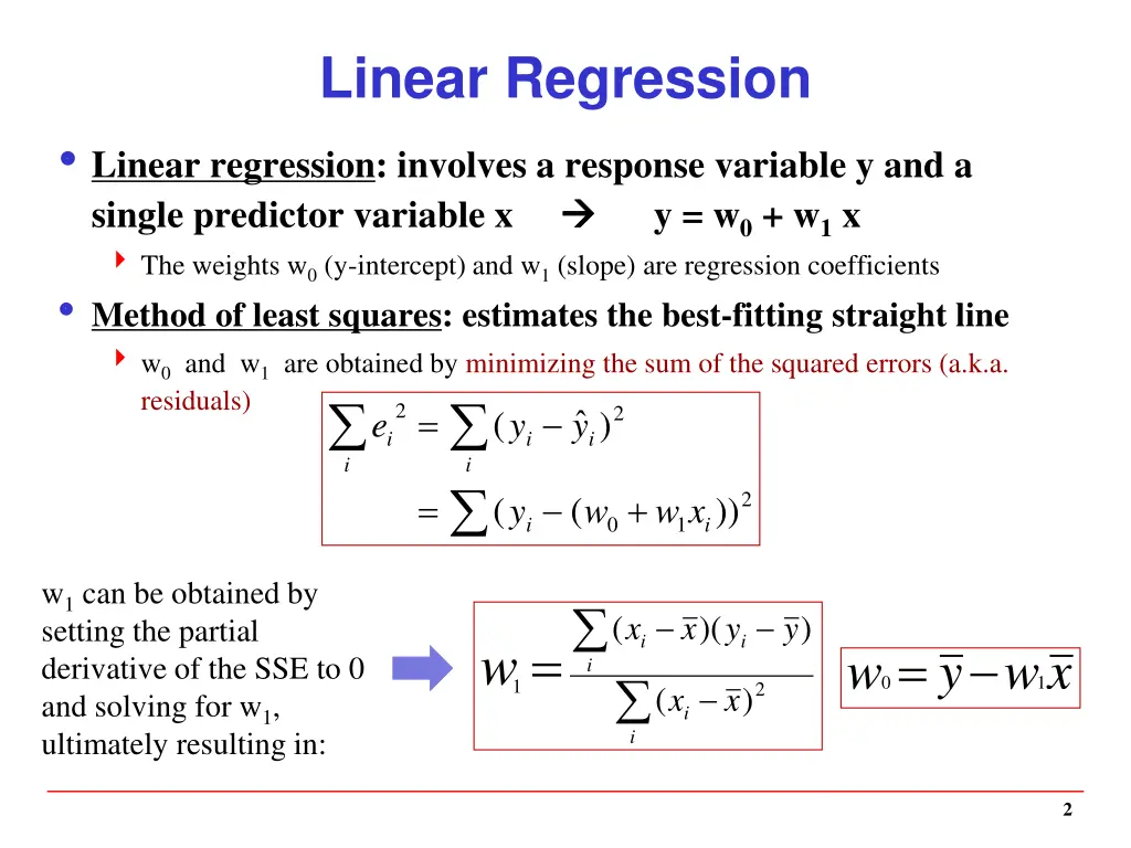 linear regression