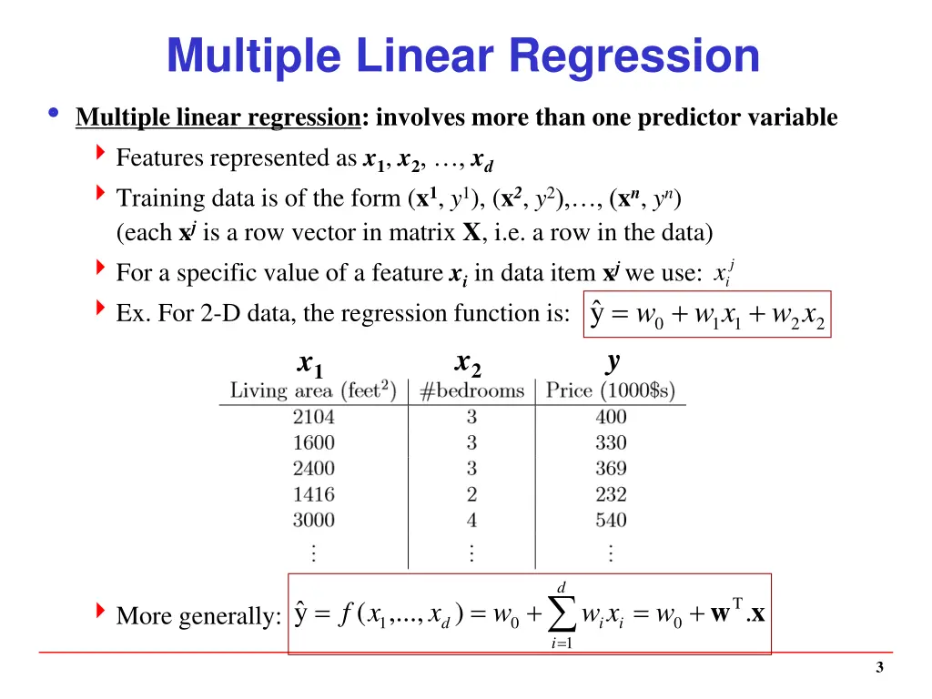 multiple linear regression
