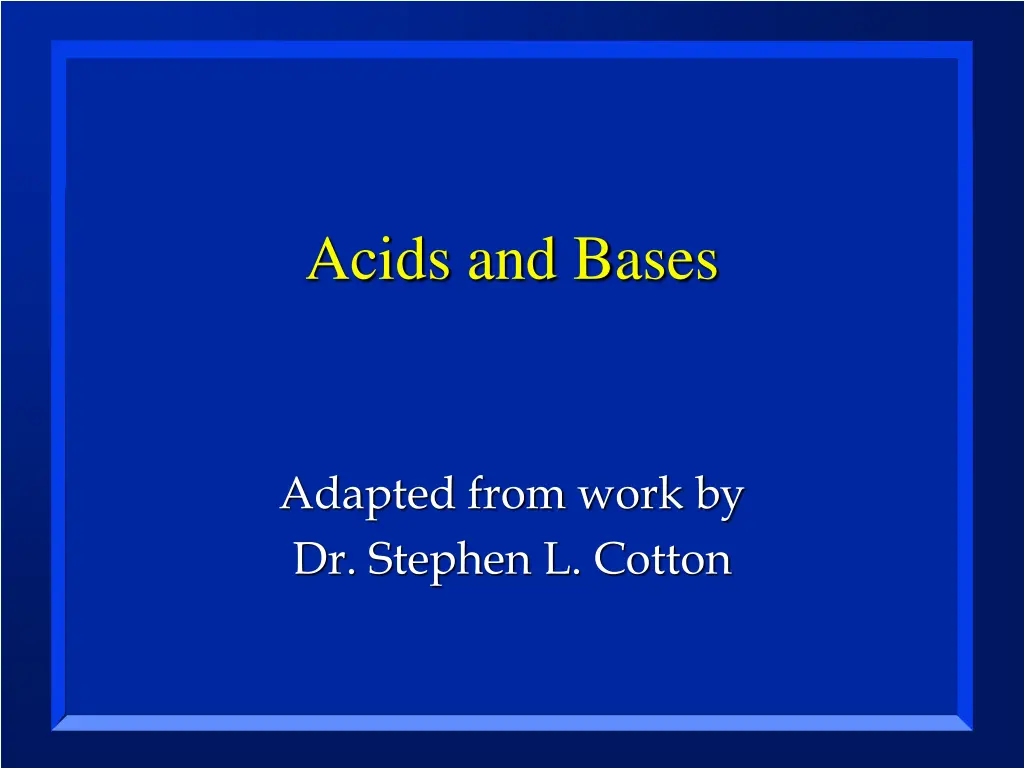 acids and bases