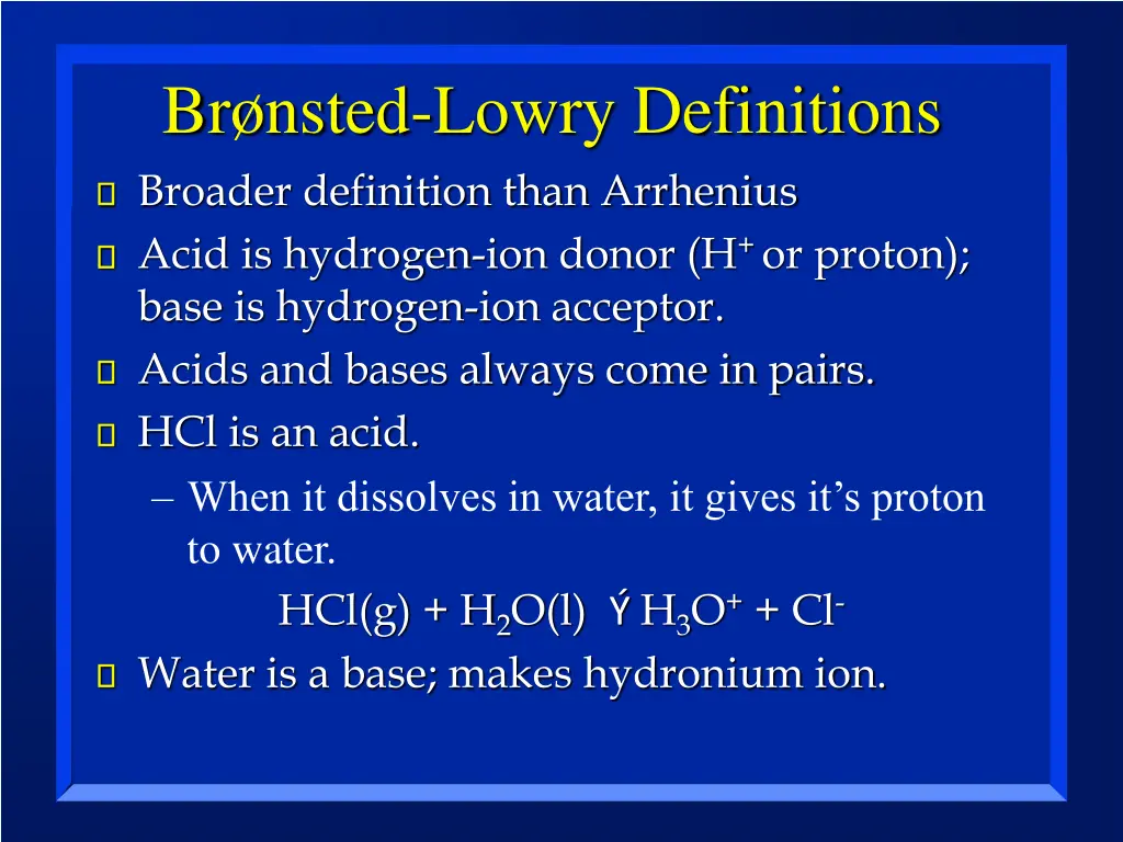 br nsted lowry definitions broader definition