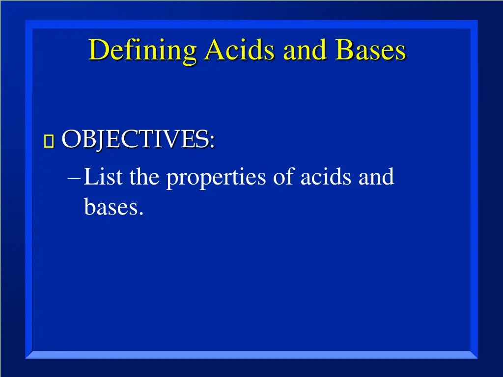 defining acids and bases