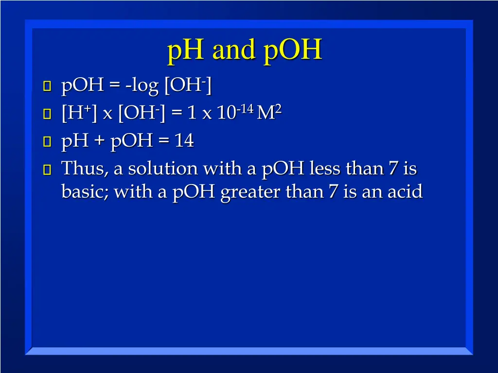 ph and poh