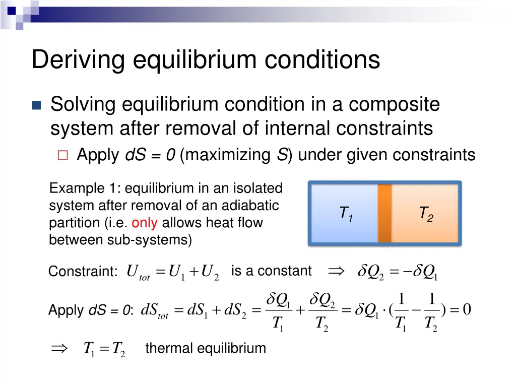 deriving equilibrium conditions 2