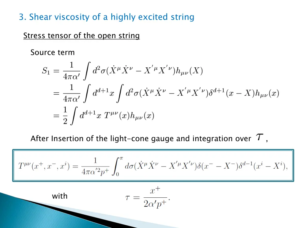 3 shear viscosity of a highly excited string