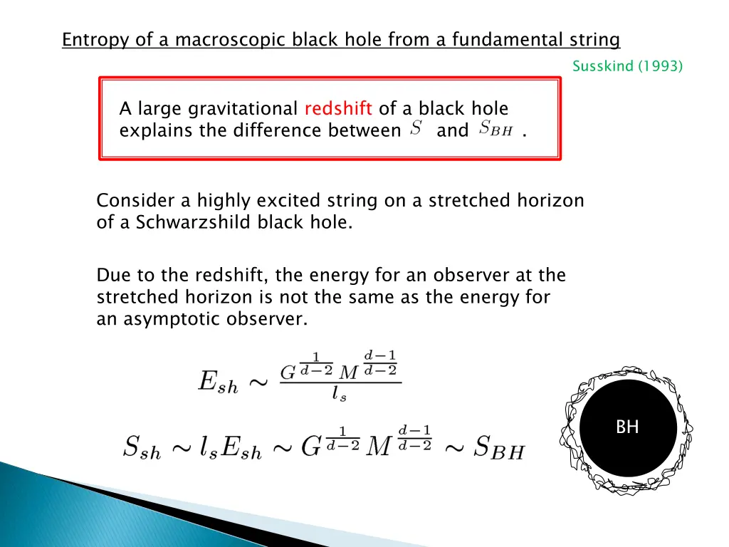 entropy of a macroscopic black hole from