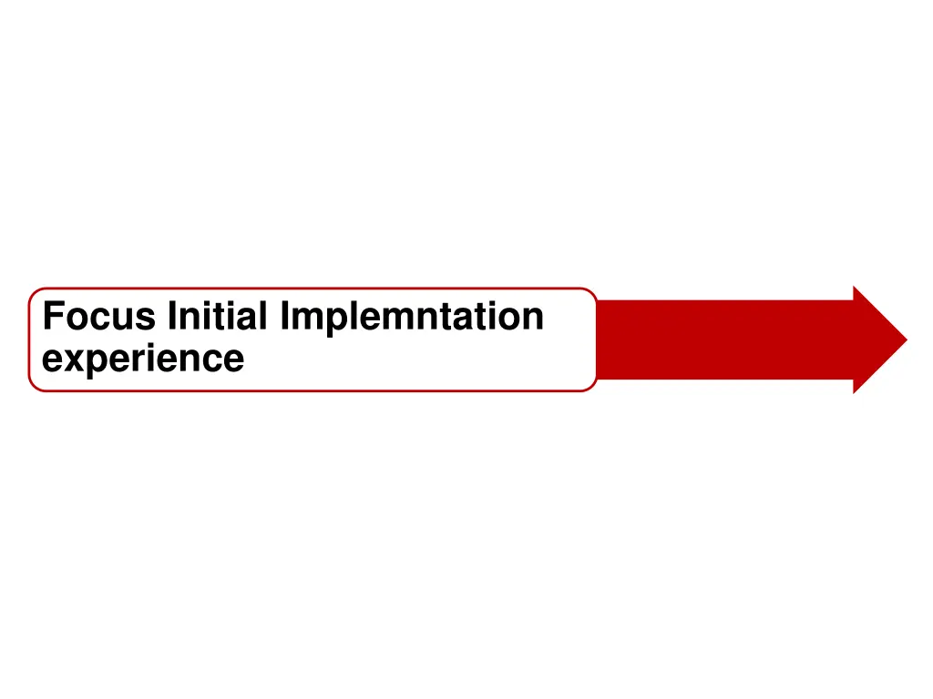 focus initial implemntation experience