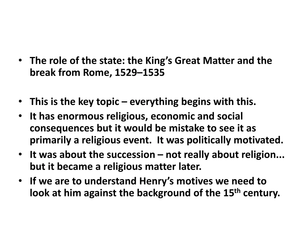 the role of the state the king s great matter 1