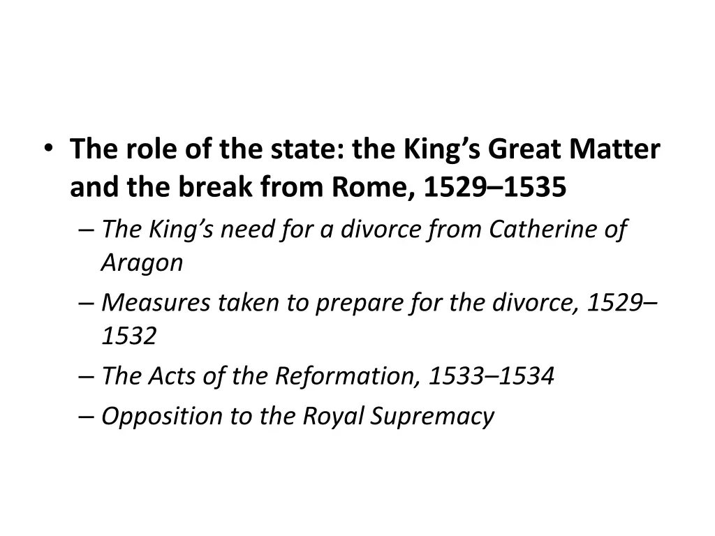 the role of the state the king s great matter