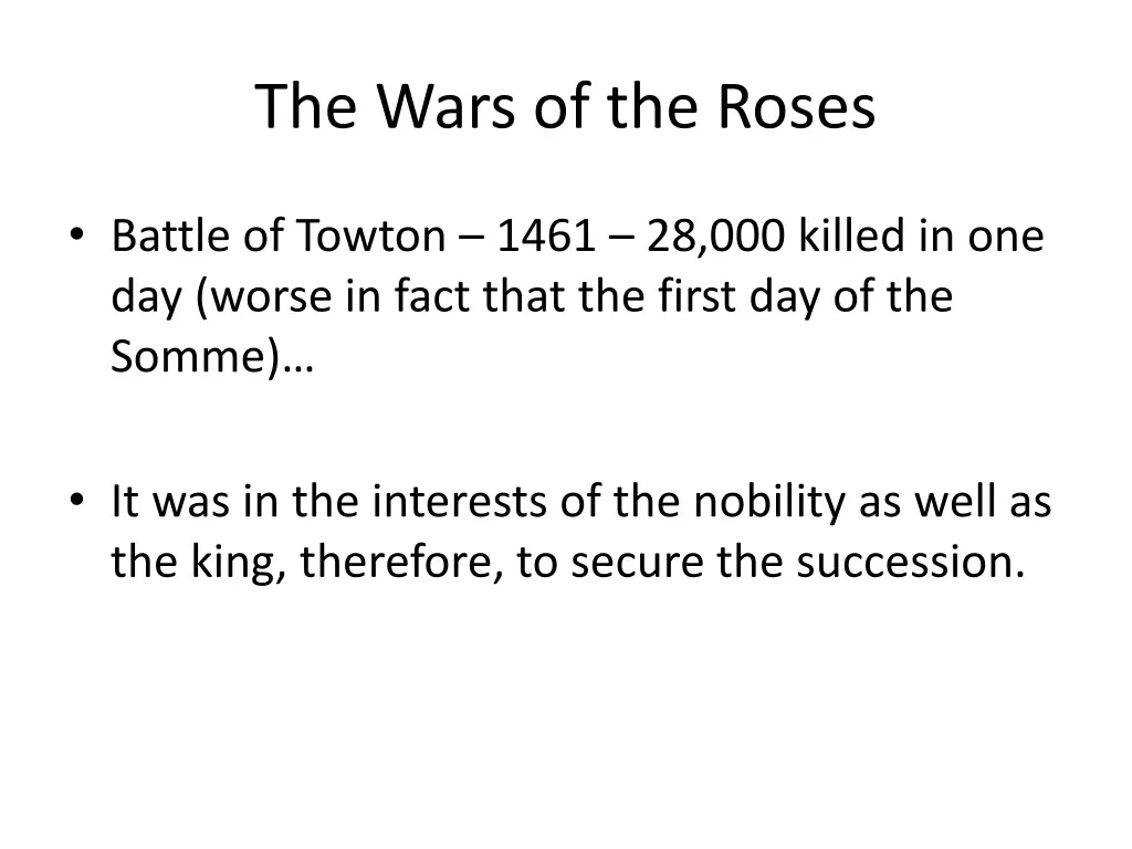 the wars of the roses