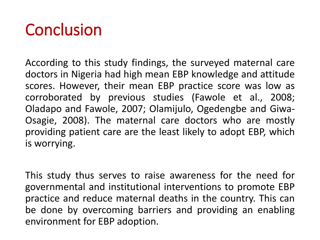 conclusion conclusion