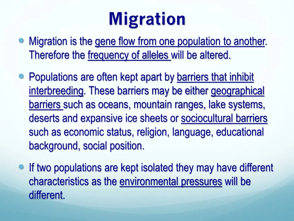 migration