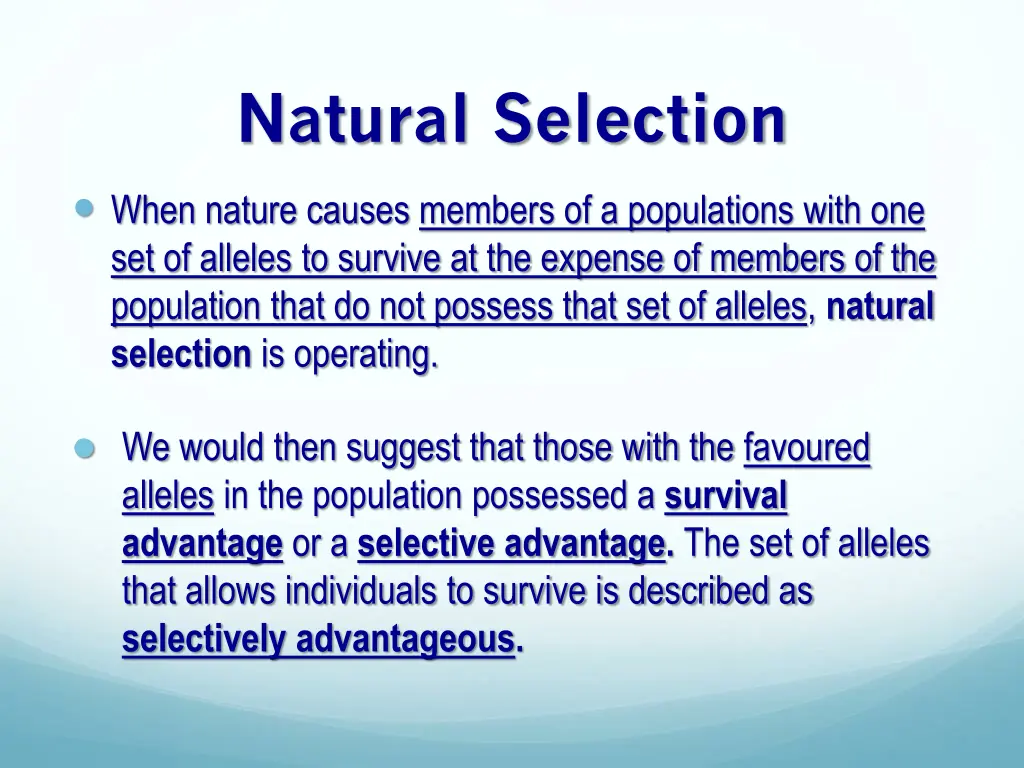 natural selection